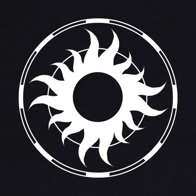 Sun - Original Logo Banner Sigil - Light Design for Dark Backgrounds by Indi Martin